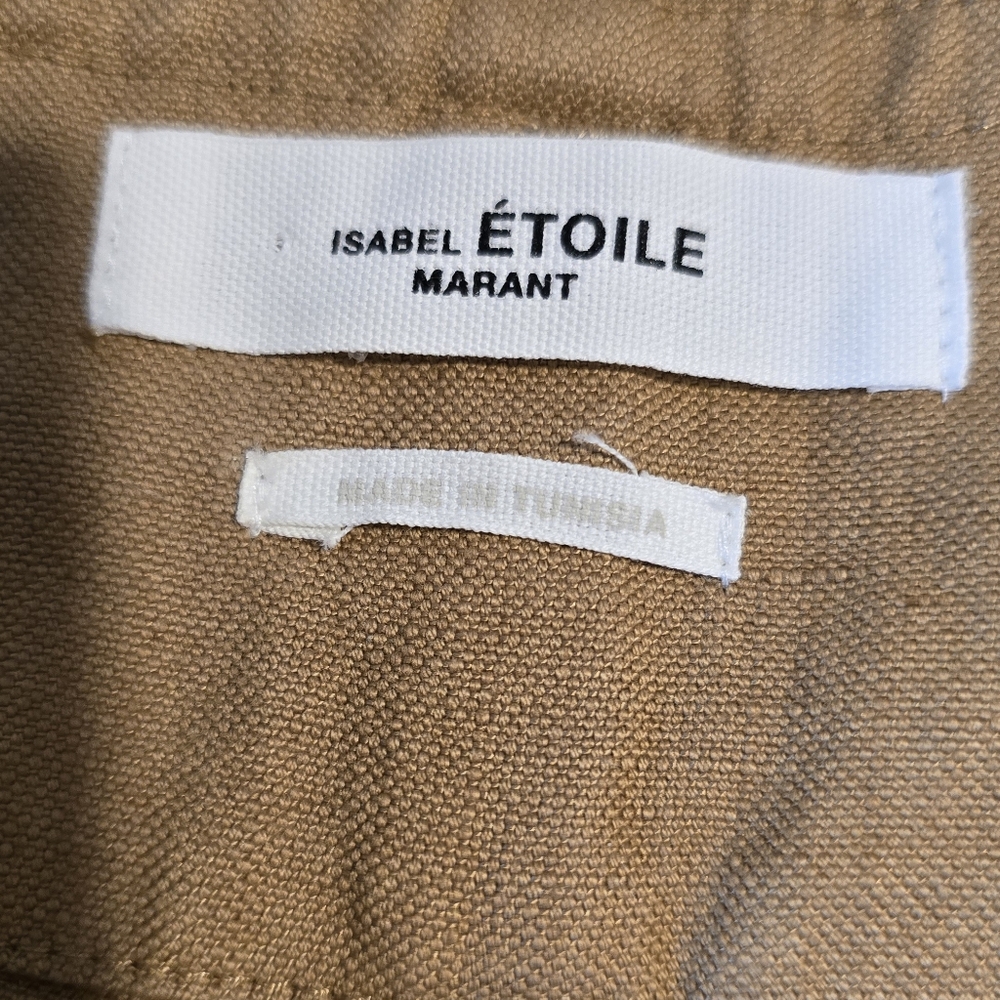Isabel Marant Etoile Paggy Straight Leg Trousers Camel Size 36/US 4 NWOT - Picture 6 of 9